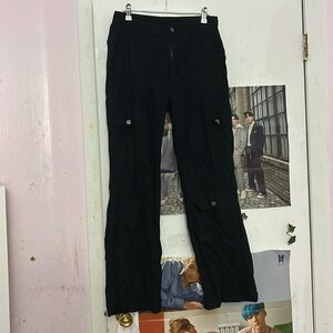 Black Cargo Jeans